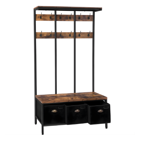 Vestiaire d’entrée avec banc & crochets - SEDES ORDO